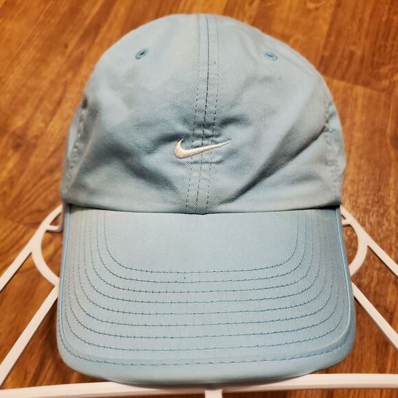 Vintage Nike‎ Running Adult Blue Center Swoosh Gray Tag Y2k Tennis Golf - Picture 1 of 7